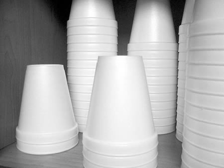 styrofoam cups
